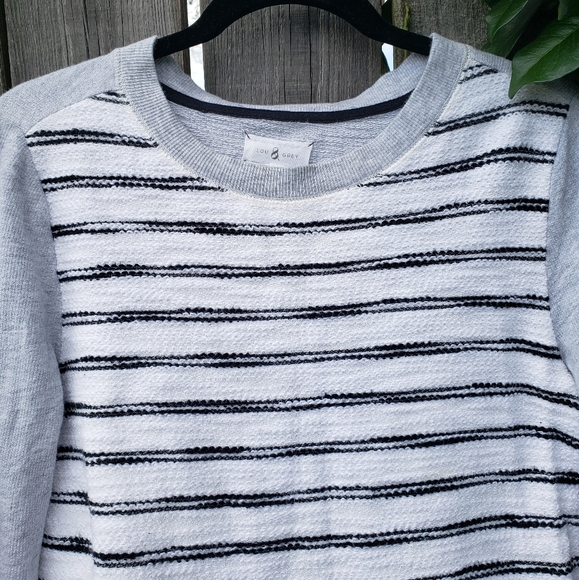Lou & Grey crewneck sweater w/ textured stripes - Picture 2 of 9
